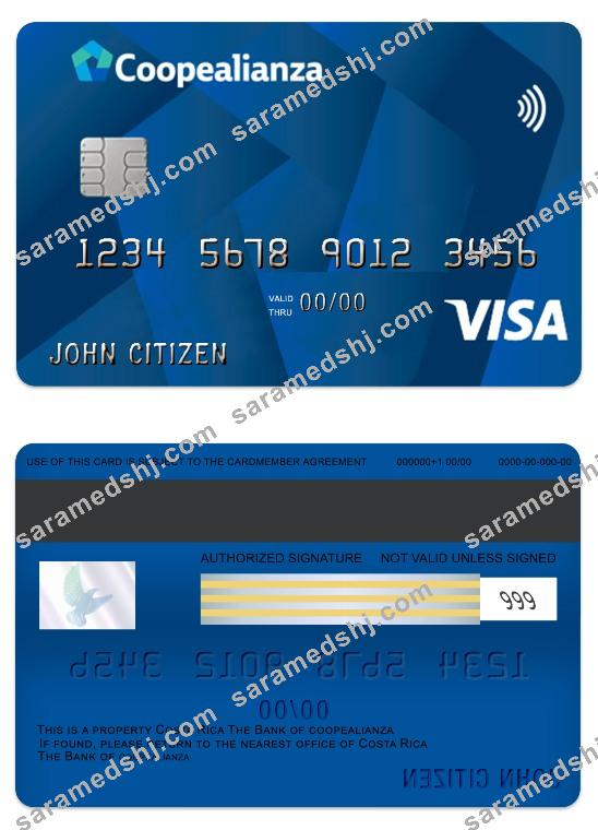 Costa Rica Coopealianza visa classic card